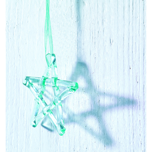 Pastel Green Glass Christmas Star by Jo Downs