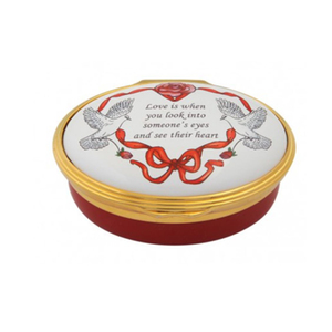 Love Is When You Look Into Someone's Eyes Enamel Box by Halcyon Days