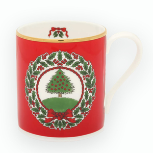 Bone China Christmas Tree Mug by Halcyon Days