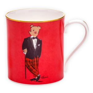 Hal The Bear Bone China Mug - Red - By Halcyon Days